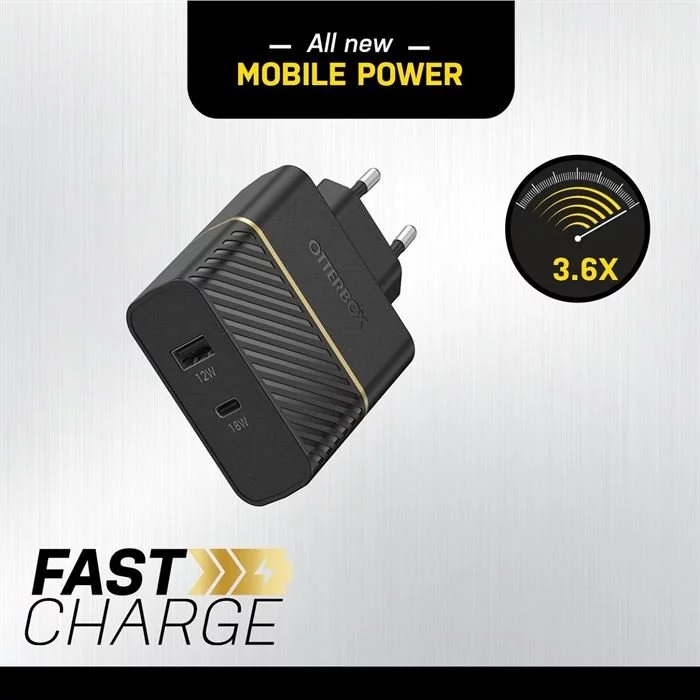 Otterbox USB Charger - USB Dual Schnellladegerät 30w PD (schwarz) 8 Otterbox USB Charger - USB Dual Schnellladegerät 30w PD (schwarz) – Bild 6