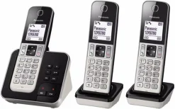Panasonic Funktelefon - KX-TGD323SLW TRIO (schwarz/silber)
