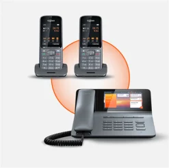 Gigaset-Pro Gigaset Pro Tischtelefon - Fusion FX800W + 2x SL800H Pro Set (schwarz)