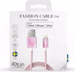 IDEAL OF SWEDEN Kabel - Lightning, USB 1m (Pink Marble) 7 IDEAL OF SWEDEN Kabel - Lightning, USB 1m (Pink Marble) -Klipsch Shop a98019 637666008443902034 700x700 vcenterhcenter.jpeg